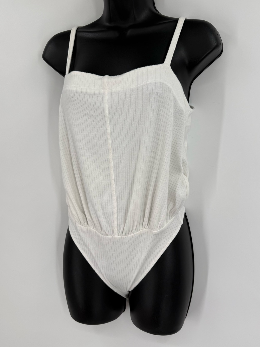 Intimately Free People Marisa Cotton Ribbed Bodysuit | White | Small
